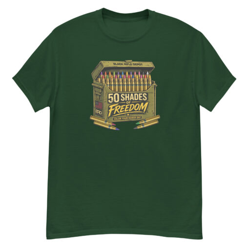 50 Shades of Freedom Classic Tee - Forest Green, M - Black Rifle Depot