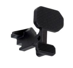 PWS MOD 2 bolt catch for AR-15 rifles with enlarged paddles and black oxide finish