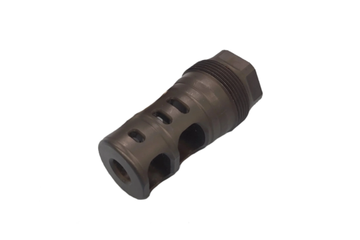 Big Hoss Machine Plan B-Compatible Double Port Brake - Black Nitride - 14x1 LH - Black Rifle Depot