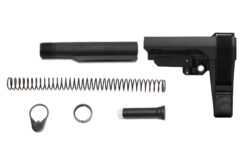 Black SBA3 pistol brace bundled with mil-spec carbine buffer tube kit for AR pistol builds