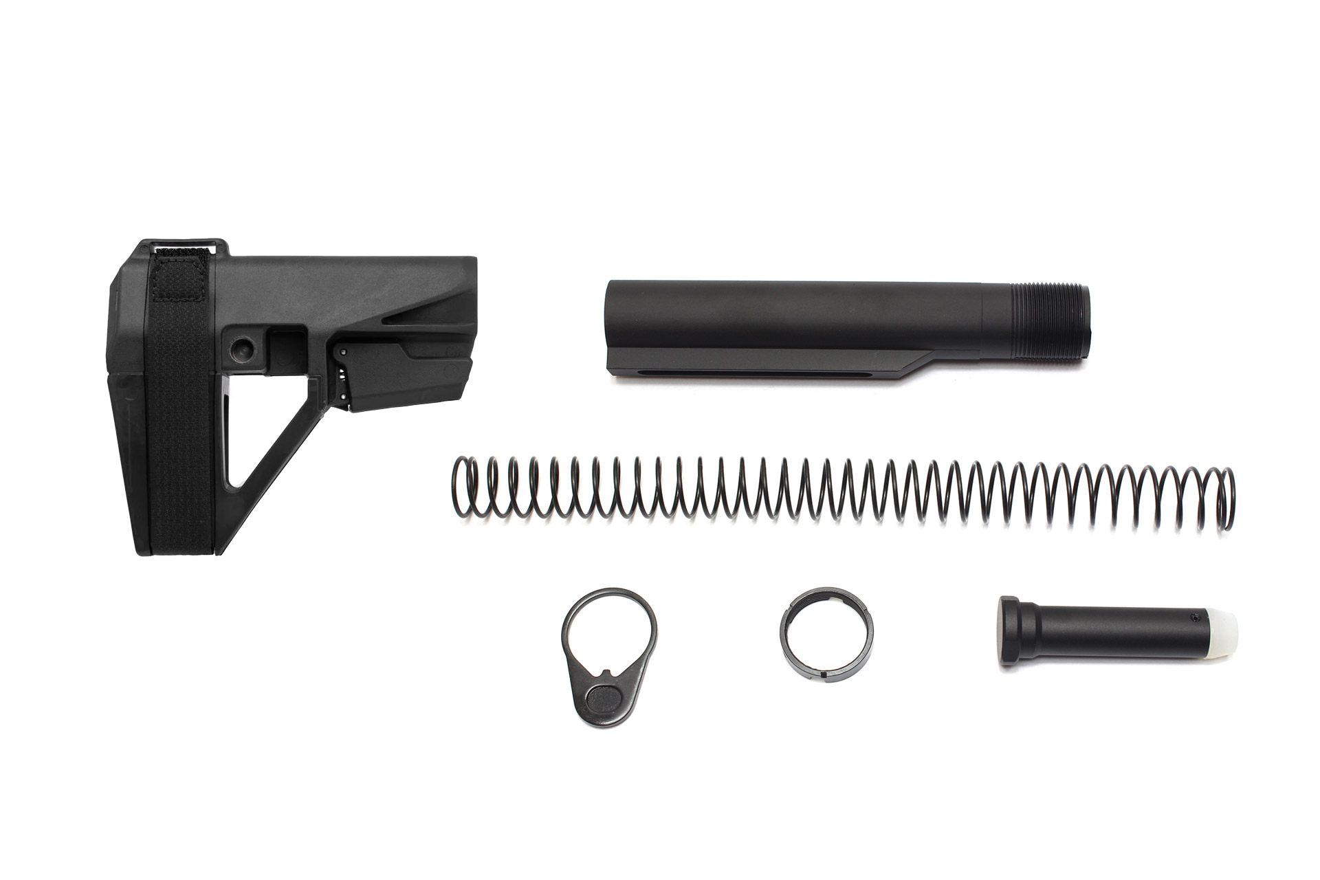 BUNDLE-SB5BSAB Black SBA5 pistol brace bundled with mil-spec carbine buffer kit for AR pistol builds