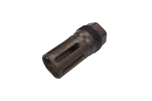Big Hoss Machine Plan B-Compatible Closed Tine Flash Hider - Black Nitride - 1/2x28 - Black Rifle Depot