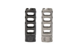 Precision Armament HYPERTAP Slim 7.62 muzzle brake with 1/2x28 threads in black or stainless finishes