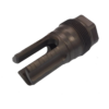 Big Hoss Machine black nitride three prong flash hider compatible with Plan B ecosystem in multiple thread options