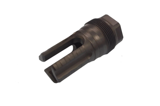 Big Hoss Machine Plan B-Compatible Three Prong Flash Hider - Black Nitride - 1/2x28 - Black Rifle Depot