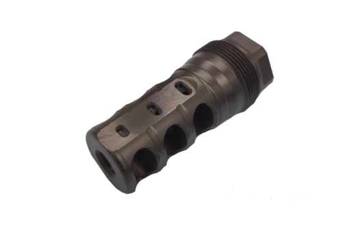 Big Hoss Machine Plan B-Compatible Triple Port Brake - Black Nitride - 1/2x28 - Black Rifle Depot