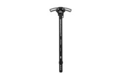 Breek Arms Warhammer MOD2 ambi charging handle for AR-10 rifles with standard latch and gas-reducing design in gray