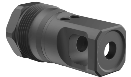 Breek Arms Plan B Echo Single-Port Muzzle Brake 9mm 1/2x28 TPI - Black Rifle Depot