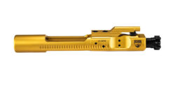 Faxon Firearms TiN M16 bolt carrier group with gold PVD finish and nitrided components
