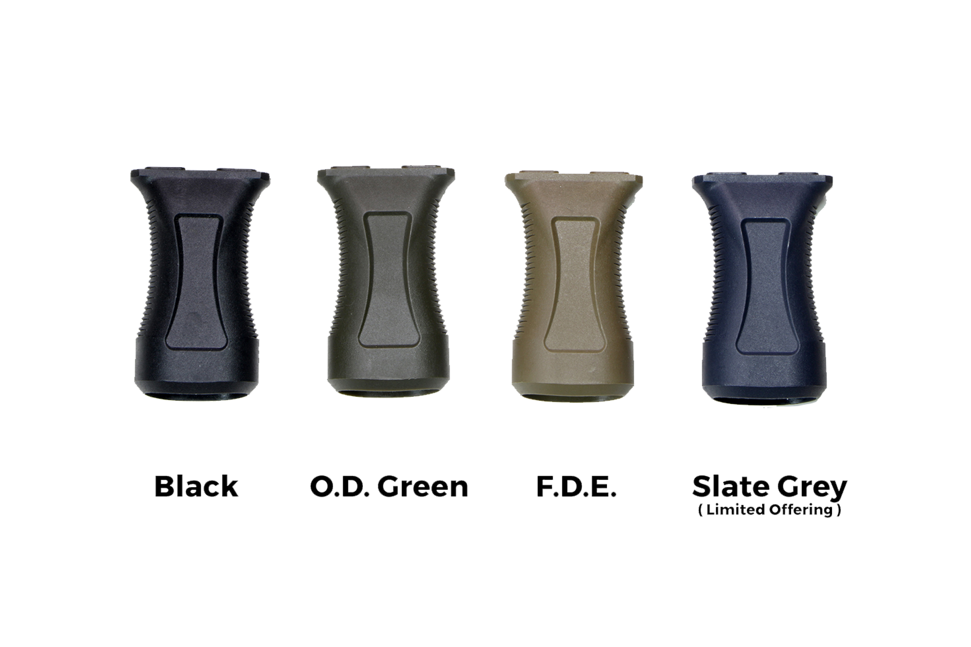slateblackverticalgripcomposition Slate Black Industries M-LOK Vertical Grip in Black, FDE, OD Green, and Slate Grey