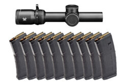 Vortex Venom 1-6x24 LPVO bundled with ten black Magpul PMAG MOE 30-round AR-15 magazines