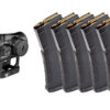 Vortex Triumph 2 MOA red dot sight bundled with five black Magpul PMAG MOE 30-round AR-15 magazines