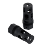 Comstock Armory full-size 22 Cal 1/2x28 muzzle brake with Plan-B suppressor mount and black nitride finish