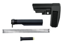 SB Tactical SBA6 black pistol brace bundled with BRD mil-spec carbine buffer kit for AR-15 pistol builds