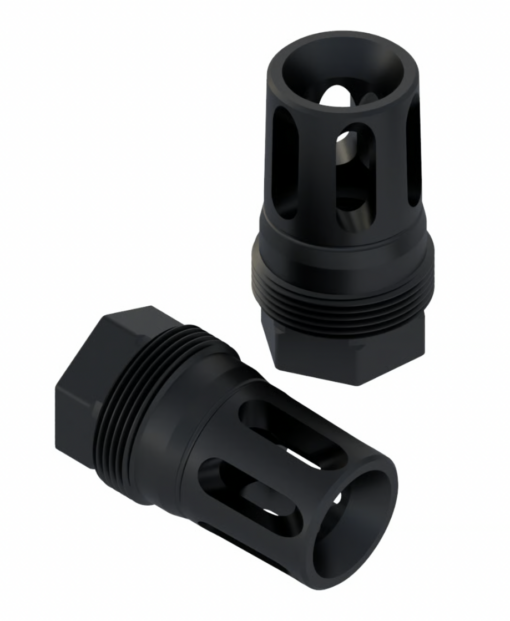 Comstock Armory Compact 9mm Facemount Flash Hider - M14x1LH - Black Rifle Depot
