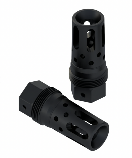 Comstock Armory Hybrid 9mm Flash Hider/Muzzle Brake - 1/2x28 - Black Rifle Depot