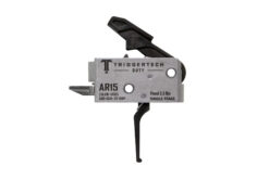 TriggerTech AR15 Single-Stage Duty Trigger with flat black trigger lever and fixed 3.5 lb pull