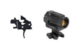 Partisan Disruptor black AR-15 forced reset trigger bundled with Holosun ARO 2 MOA red dot sight