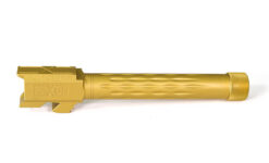 Faxon Glock 17 Gen 2-4 flame fluted threaded 9mm barrel with TiN PVD gold finish